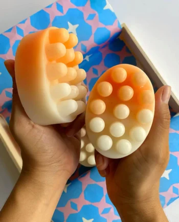 caja masajes con barra de naranja