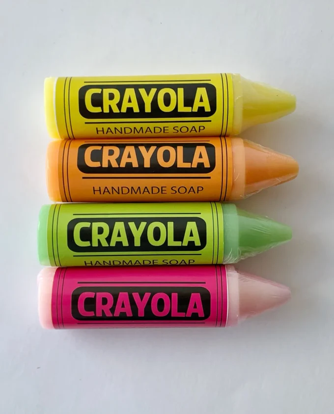 Jabon hecho a mano en forma de crayola