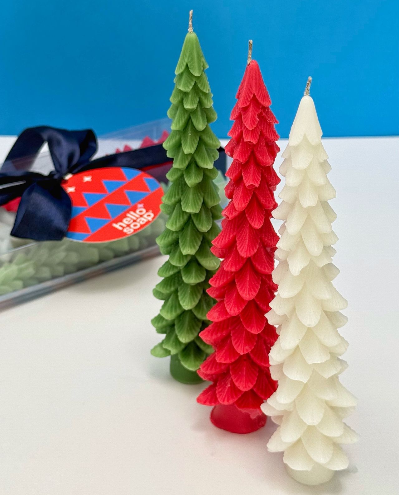 velas pino navideño