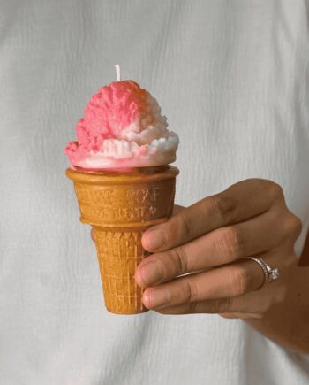 vela en forma de sorbete